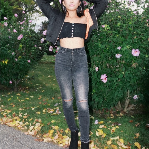 black ripped jeans - Picture 1 of 4